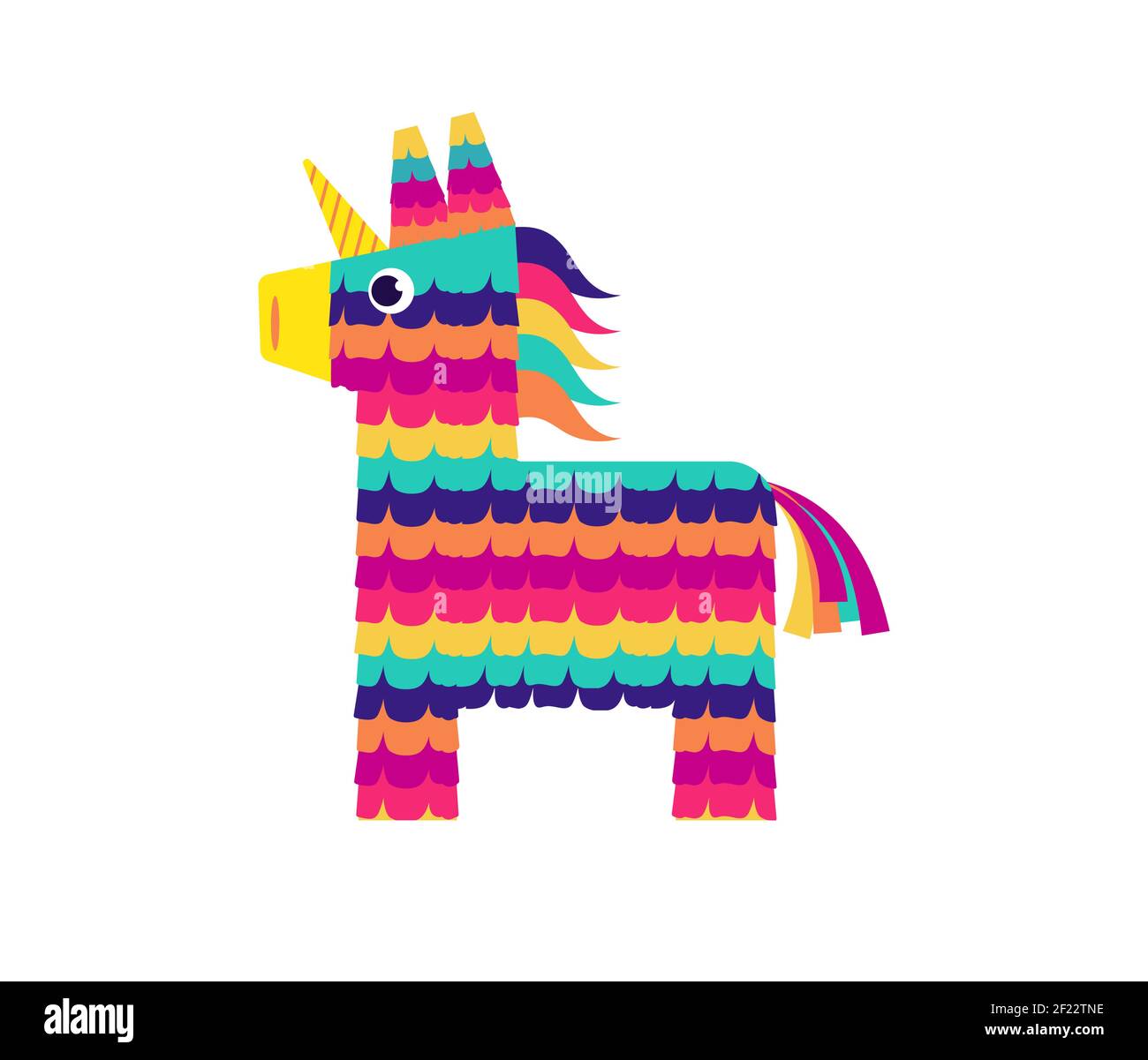 Caballo Pinata, Ute Unicornio. Viva México, día de la independencia, cinco  de Mayo. Fiesta ilustración colorida Imagen Vector de stock - Alamy