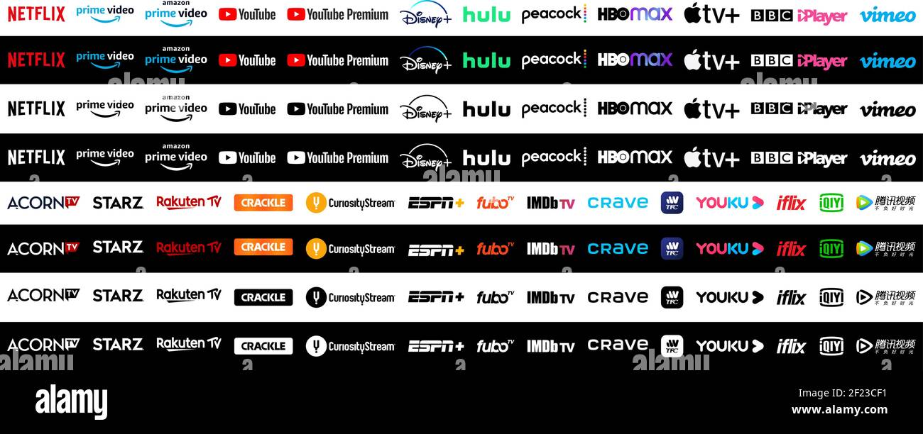 Logos de servicios de streaming
