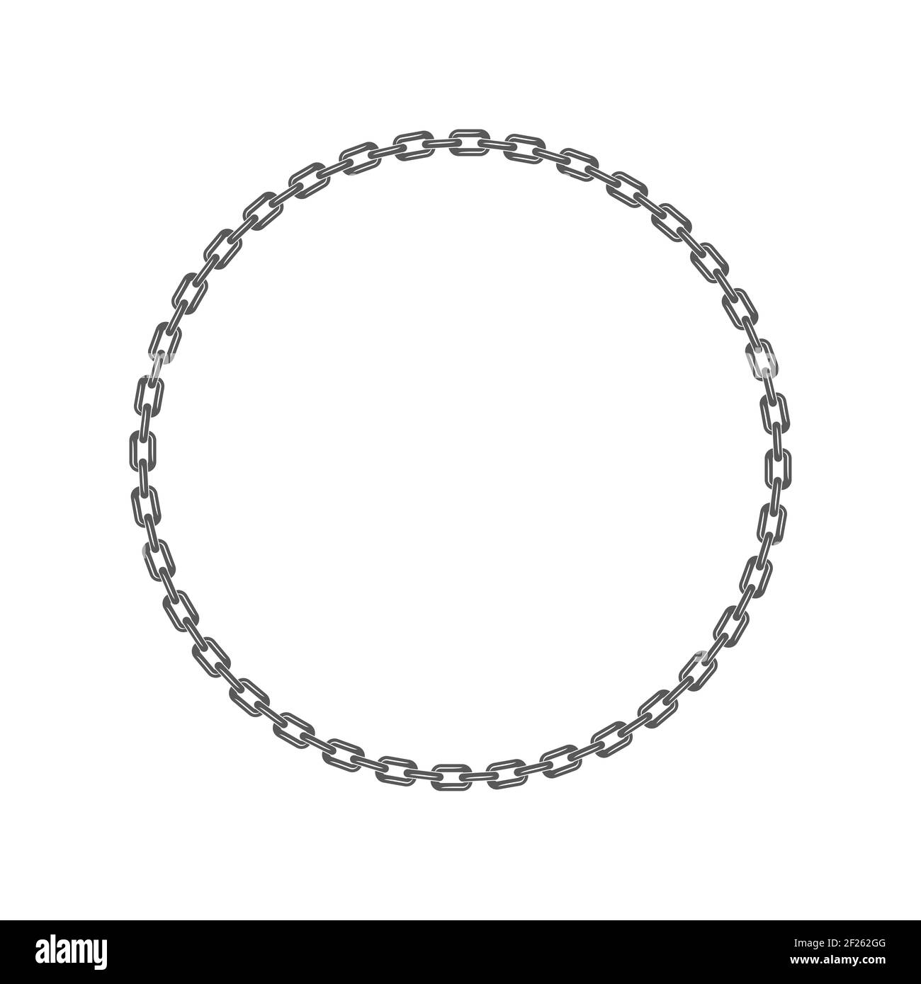 Estructura circular cadena redonda negra. Ilustración sobre blanco Fotografía de stock - Alamy