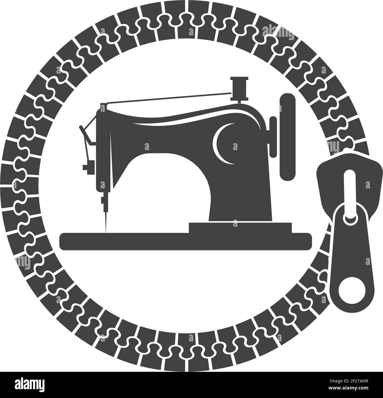 máquina de coser icono logotipo vector ilustración Imagen Vector de stock -  Alamy