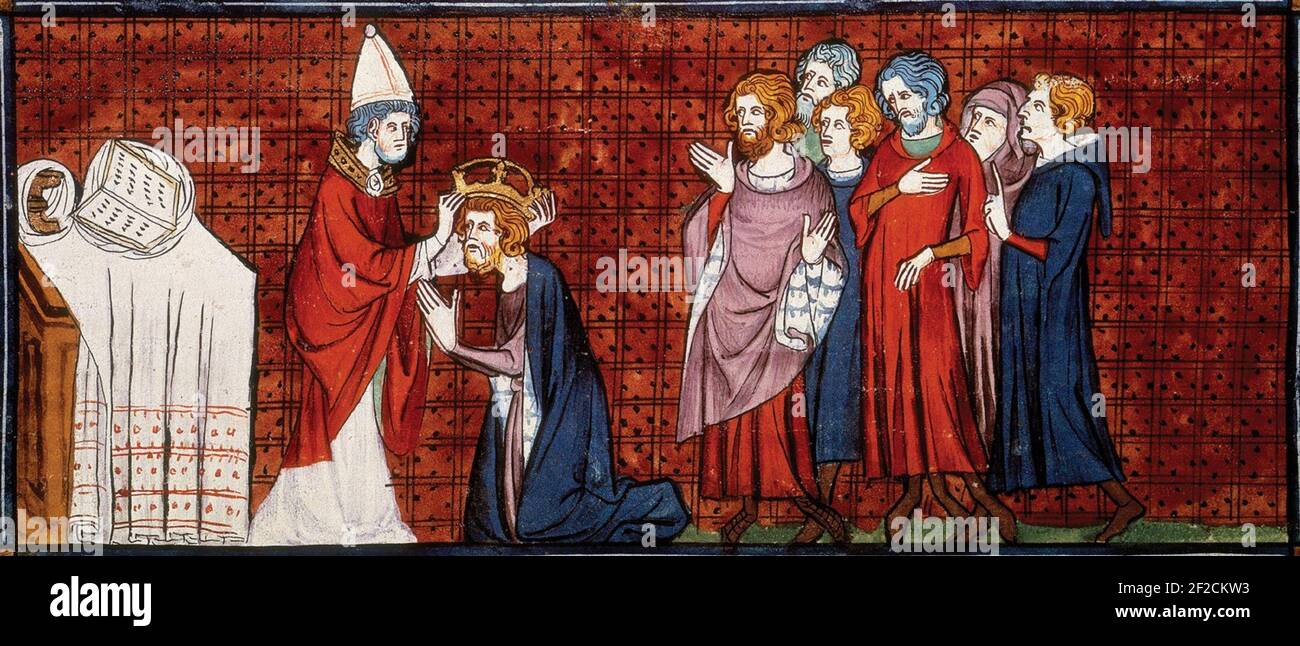 El Papa León III coronando a Carlomagno como Emperador el día de