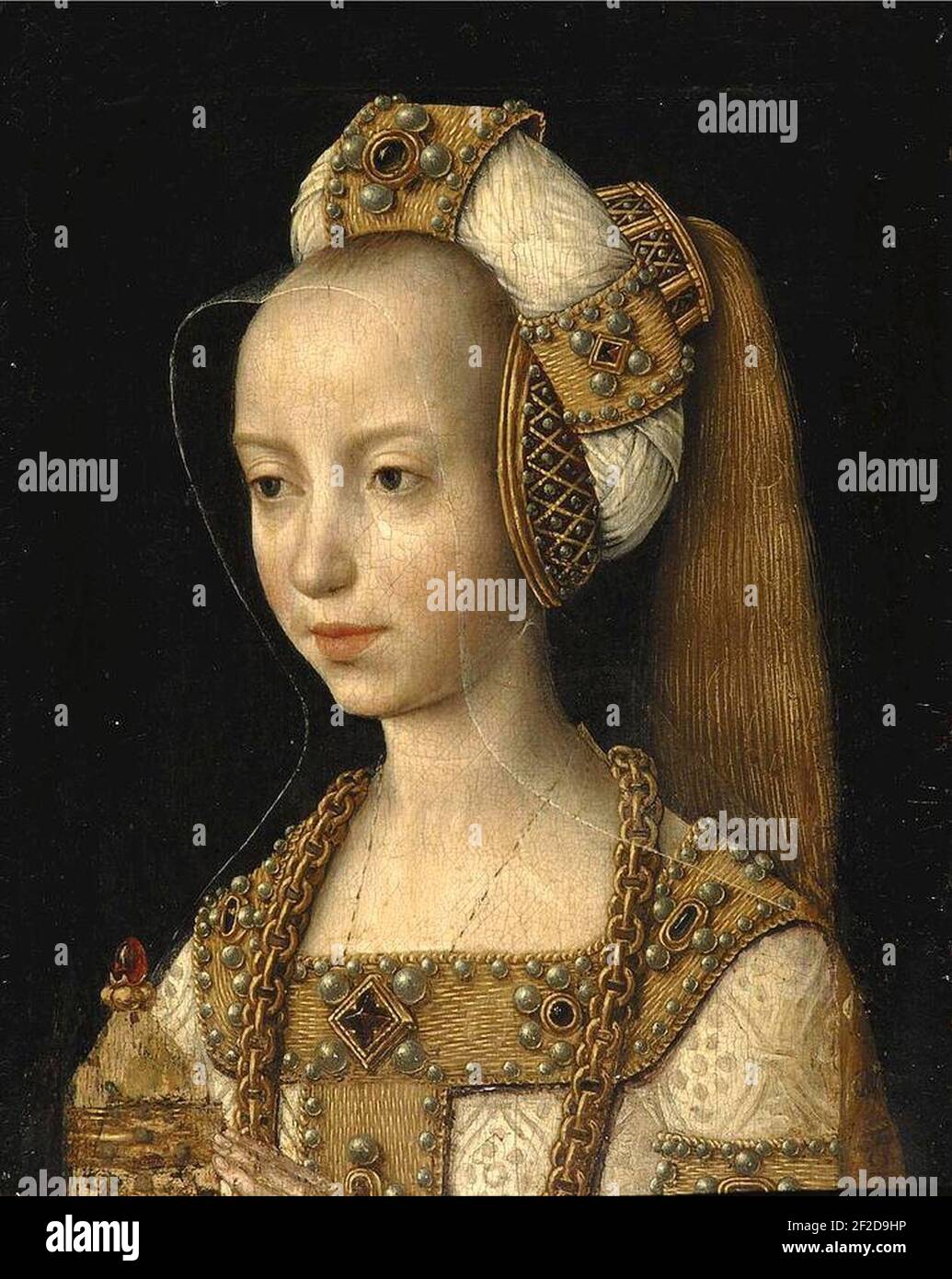 Retrato de una joven, posiblemente María de Borgoña, con el disfraz de María  Magdalena (c. 1500 Fotografía de stock - Alamy