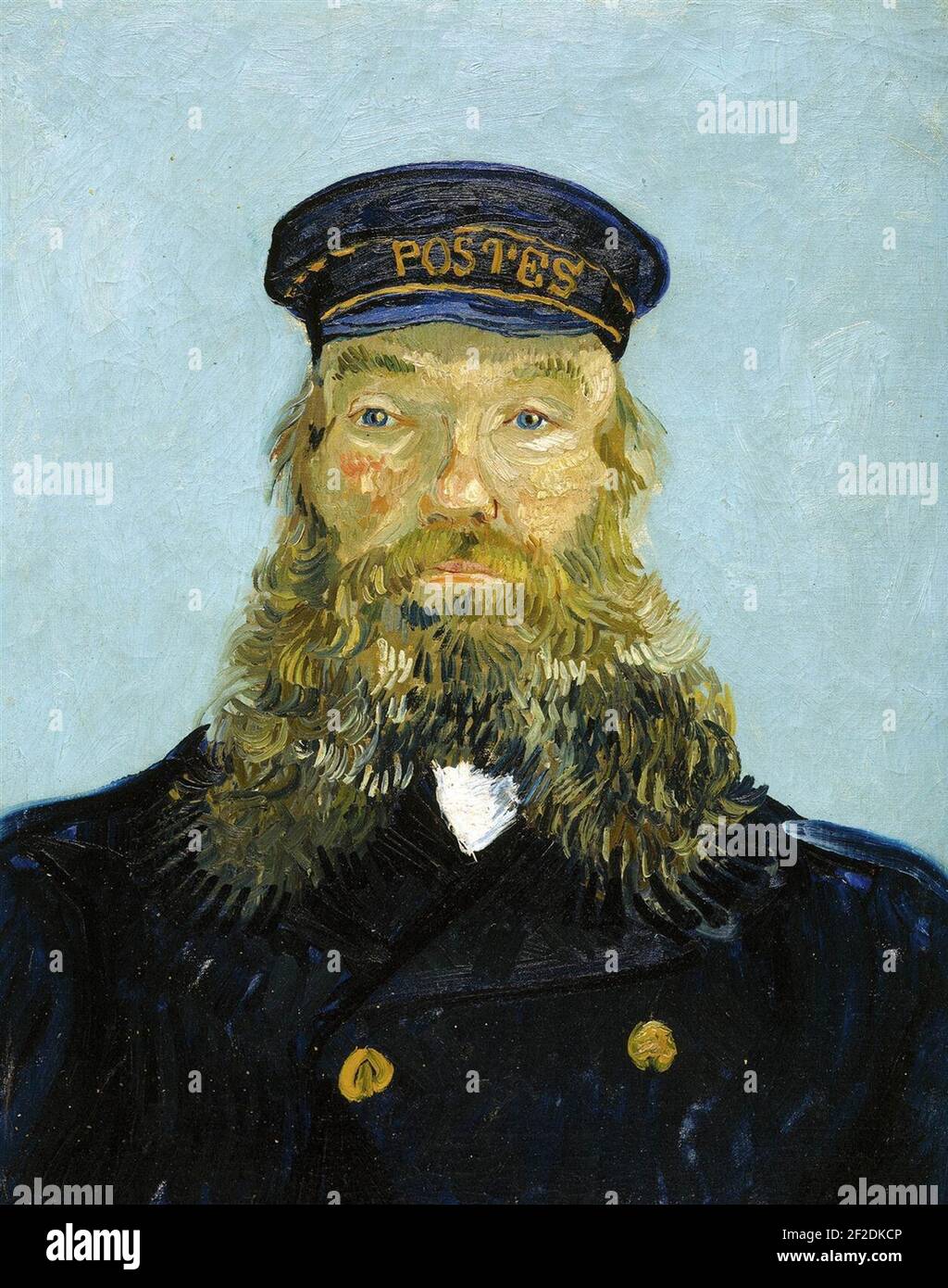 Retrato del Postman Joseph Roulin (1888) van Gogh DIA. Foto de stock