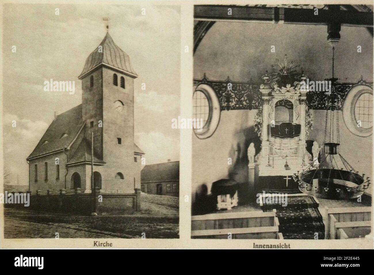 Tarjeta postal Iglesia Sommerfeld 1913. Foto de stock