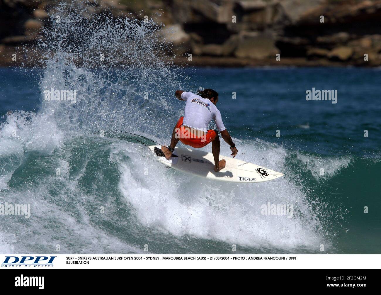 SURF - SNIKERS AUSTRALIAN SURF OPEN 2004 - SYDNEY , MAROUBRA BEACH (AUS) - 21/03/2004 - FOTO : ANDREA FRANCOLINI / DPPI ILUSTRACIÓN Foto de stock