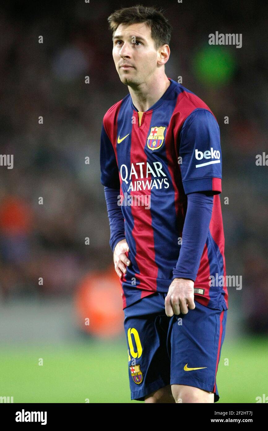 Leo Messi de Barcelona durante el Campeonato de España 2014/2015 Liga de  fútbol entre el FC Barcelona y Espanyol el 7 de diciembre de 2014 en el  Camp Nou estadio en Barcelona,