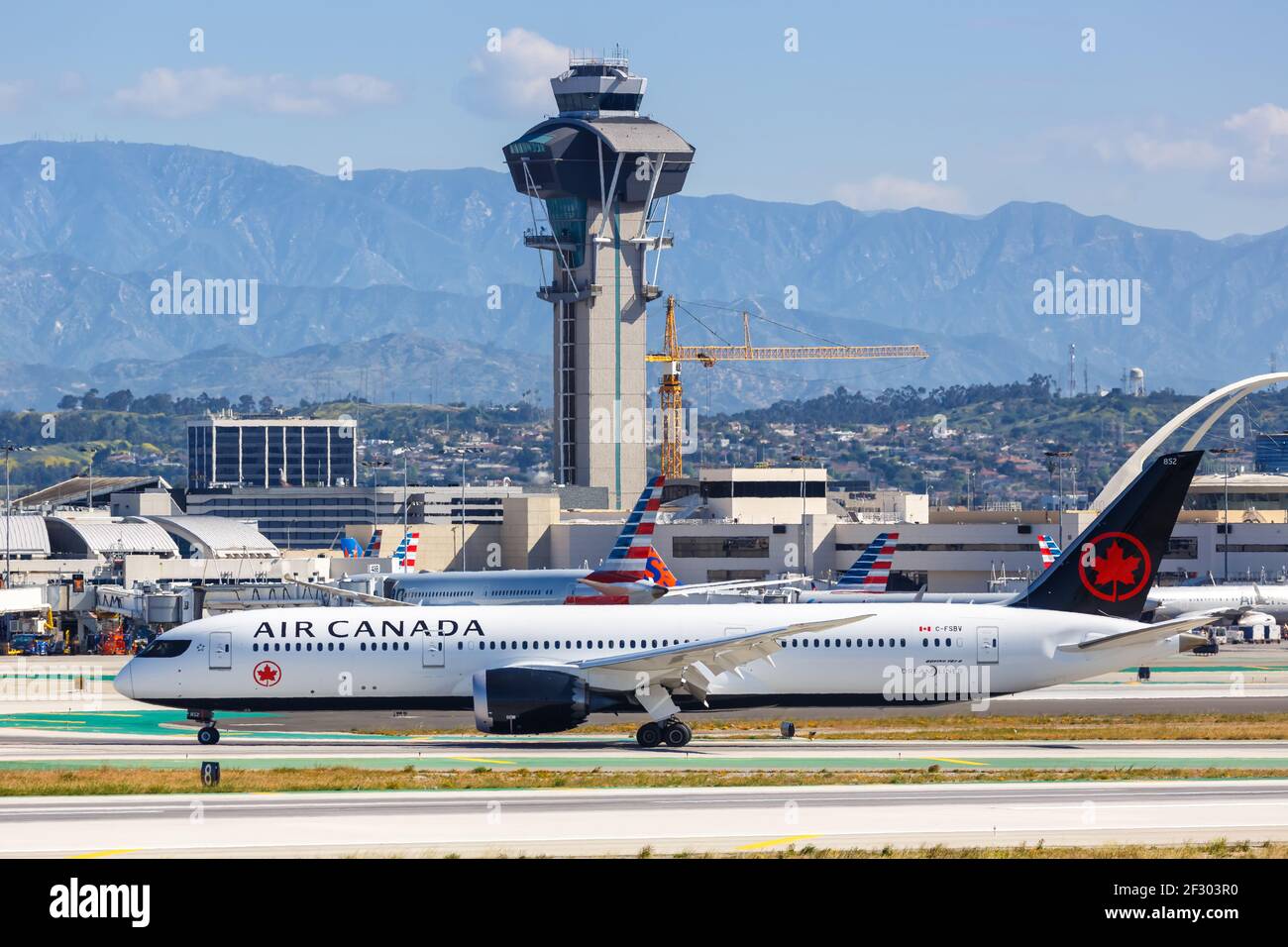 Los Angeles, California - 12 de abril de 2019: Air Canada Boeing 787-9 Avión Dreamliner en el Aeropuerto de los Angeles (LAX) en los Estados Unidos. Foto de stock