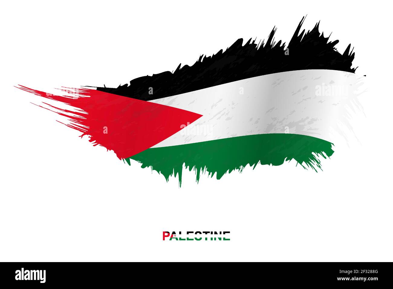 Bandera Palestina En Fondo De Pincel Redondeado Stock de ilustración -  Ilustración de democracia, acuerdo: 263305738