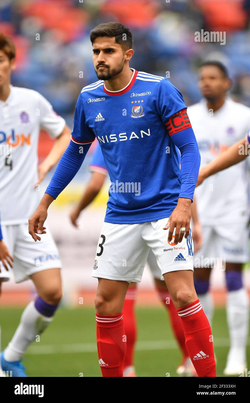 Thiago Martins Of Marinos Durante El Partido De Futbol De La Liga 21 J1 Entre Yokohama F Marinos 3 3 Sanfrecce Hiroshima En El Estadio Nissan El 7 De Marzo De 21 En