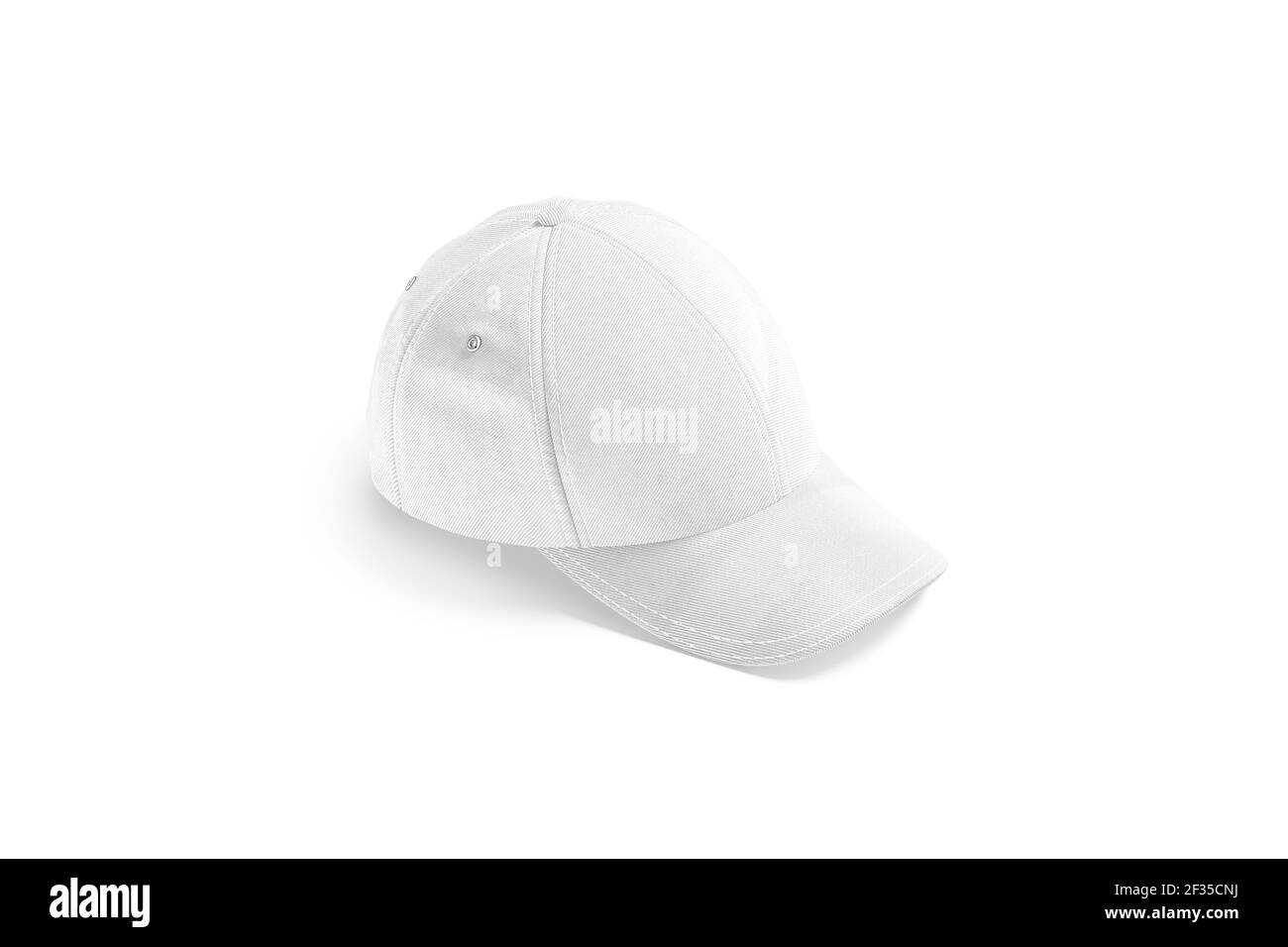 Gorra blanca de béisbol en blanco, vista lateral, 3D rendering. Ropa de  cabeza deportiva vacía masculina o femenina con visera simulada, aislada.  Transparente informal cabeza vaquera ac Fotografía de stock - Alamy