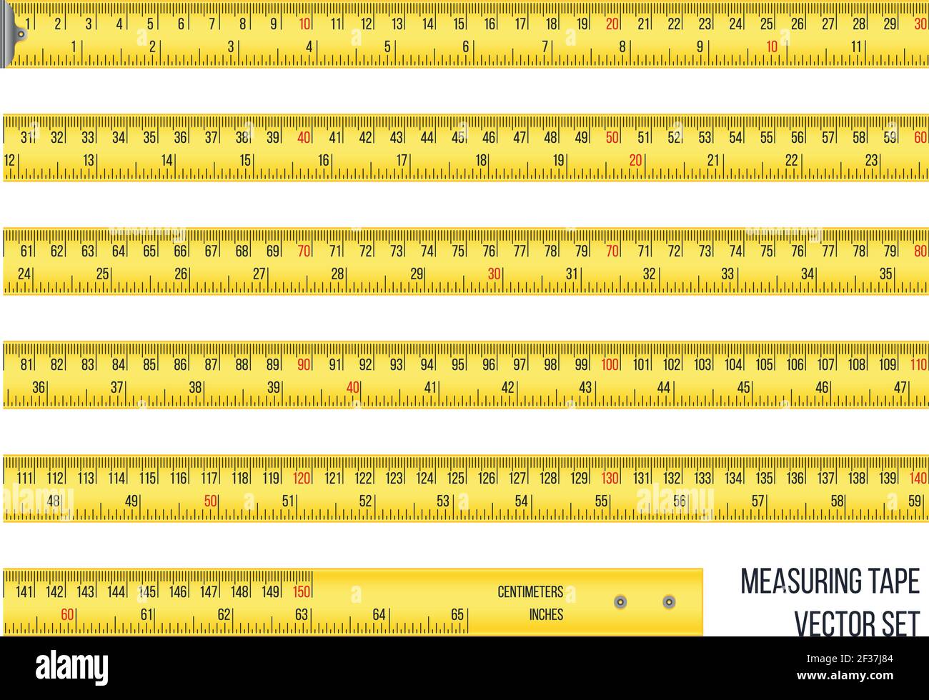 Cinta métrica en centímetros y pulgadas vector. Ilustración del instrumento  de la regla del equipo Imagen Vector de stock - Alamy