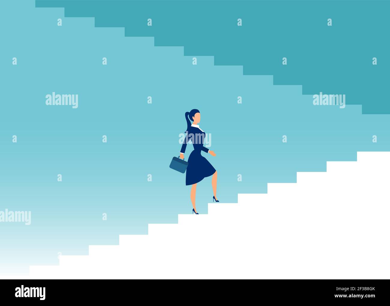 Mujer subiendo las escaleras Imágenes vectoriales de stock - Alamy