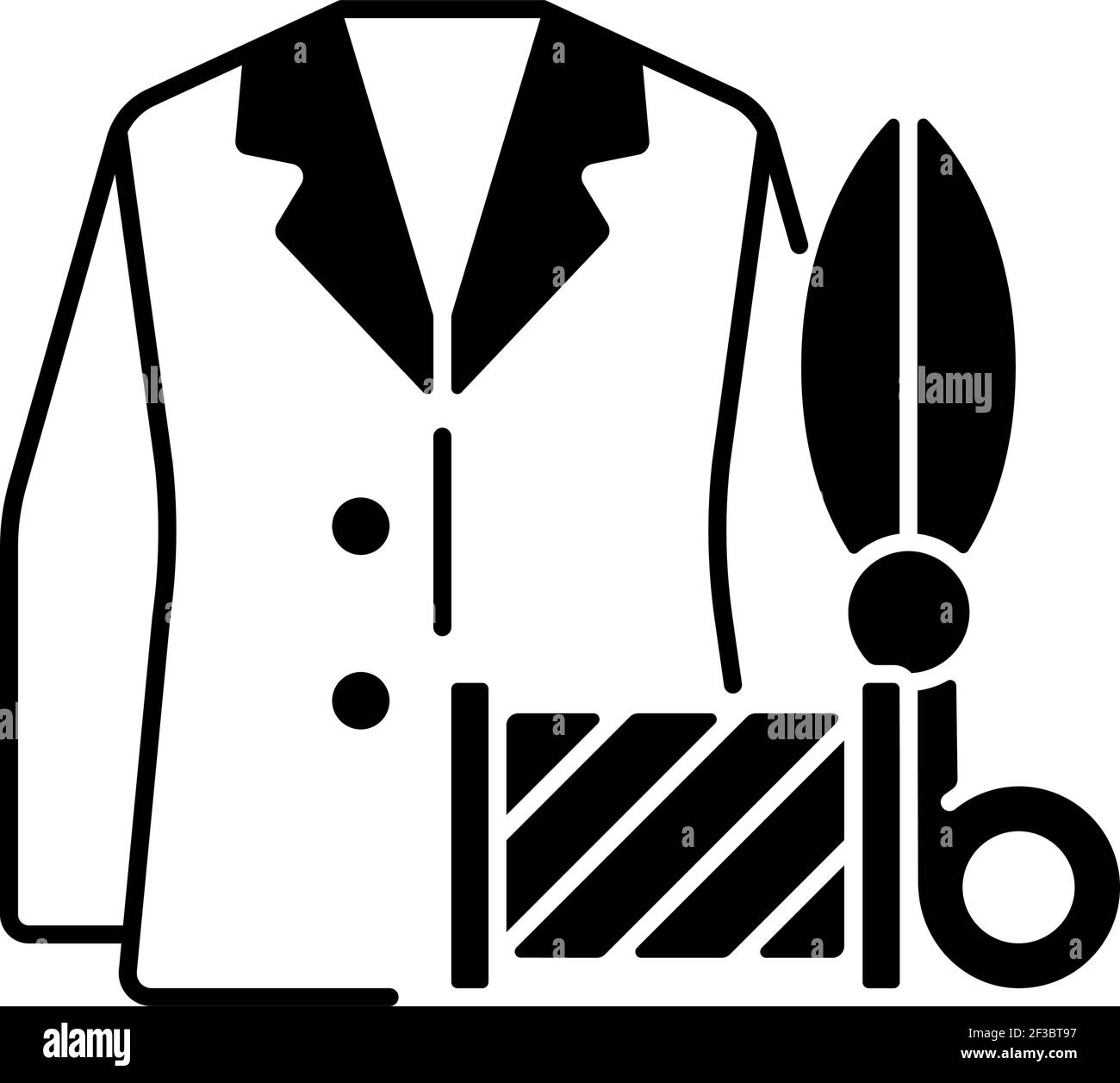Trajes y camisas a medida negro icono lineal Imagen Vector de stock - Alamy