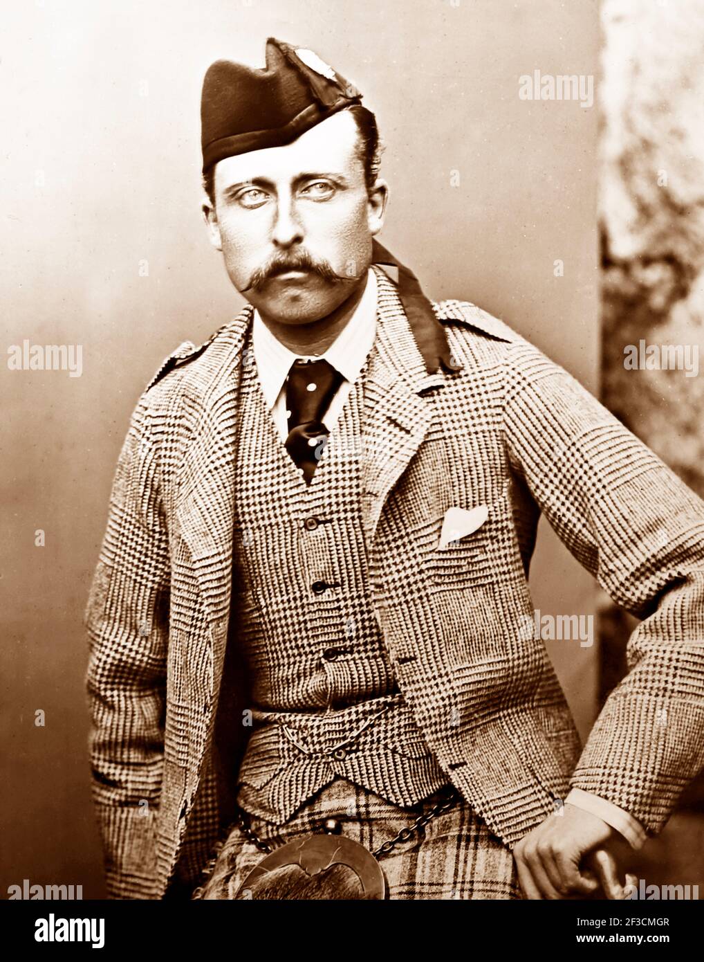 El príncipe Arturo, duque de Connaught, hijo de la reina Victoria, época victoriana Foto de stock