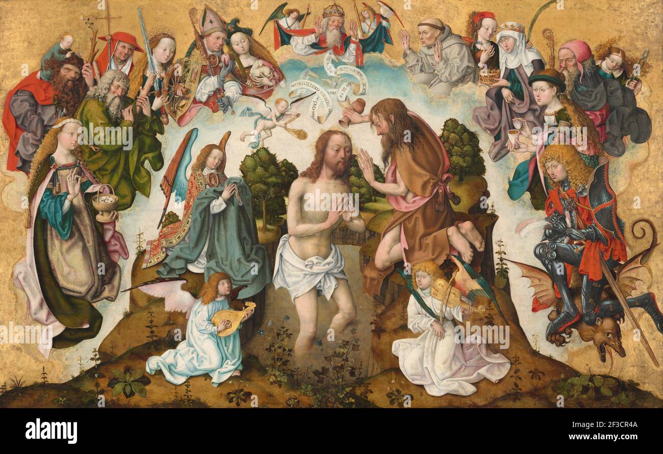 El Bautismo de Cristo, c. 1485/1500 Fotografía de stock Alamy