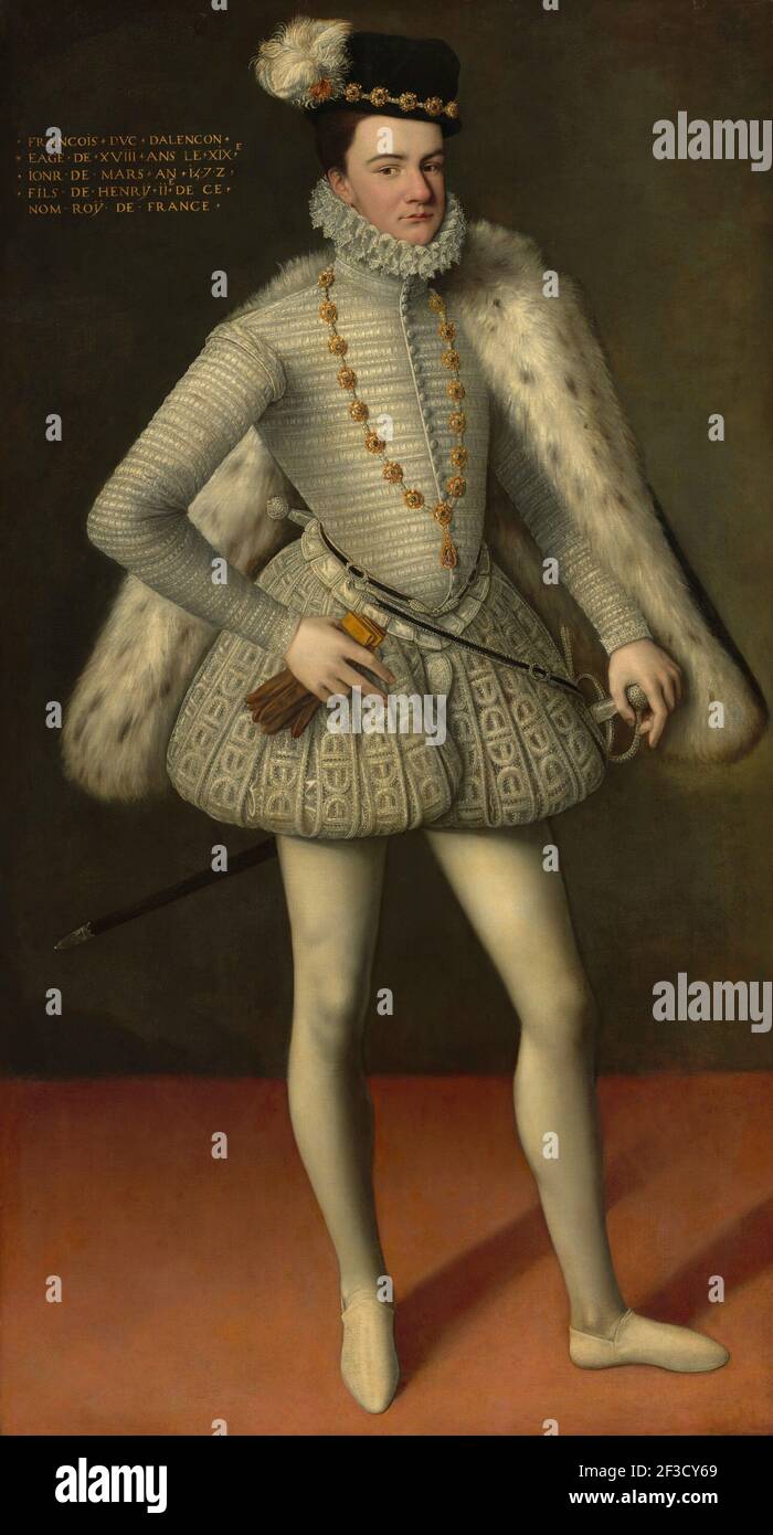 Príncipe Hercule-Fran&#xe7;ois, Duc d'Alen&#xe7;on, 1572. Foto de stock
