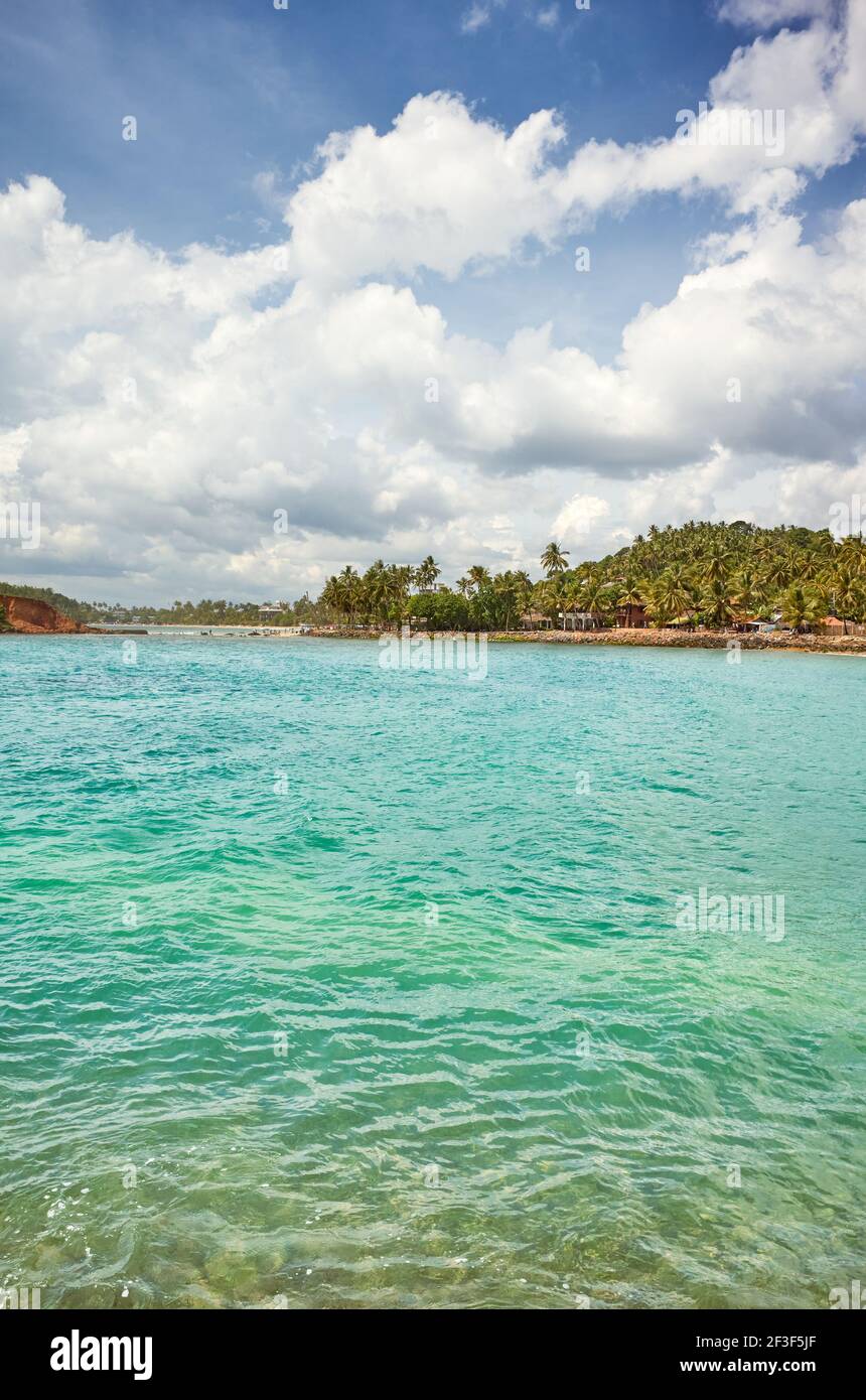 Hermoso paisaje de la costa oeste de Sri Lanka. Foto de stock