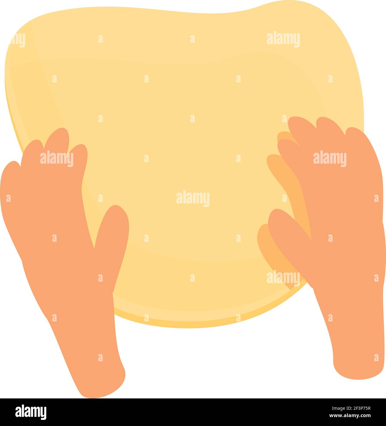 Icono de masa de manos. Dibujo animado de manos icono de vector de masa  para diseño web aislado sobre fondo blanco Imagen Vector de stock - Alamy