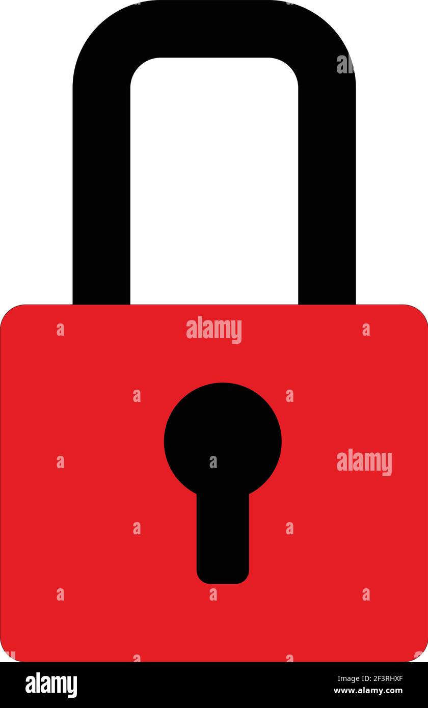 Icono de candado rojo bloqueado sobre fondo blanco Imagen Vector de stock - Alamy Icono de candado rojo bloqueado sobre fondo blanco Imagen Vector de stock - Alamy