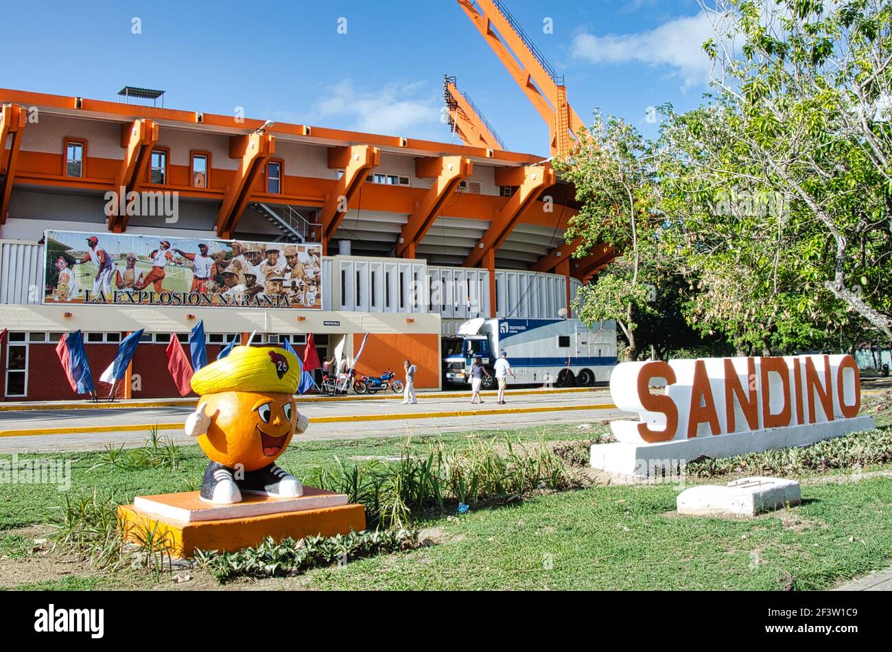 Estadio de béisbol Sandino en Santa Clara, Cuba Foto de stock