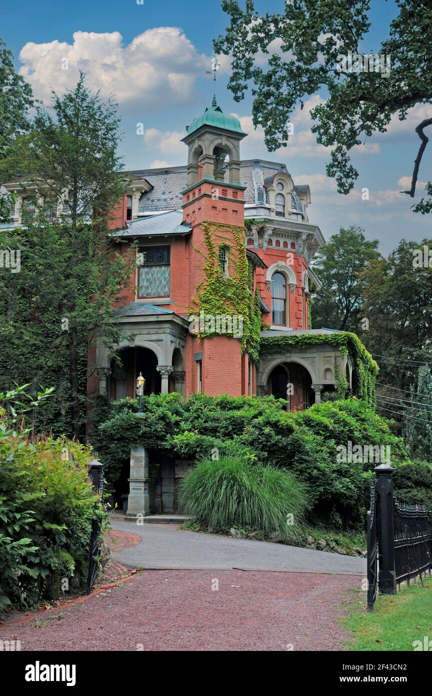 Harry Packer Mansion Inn.,Jim Thorpe, Mauch Chunk, Pocono, Pennsylvania, EE.UU. Foto de stock