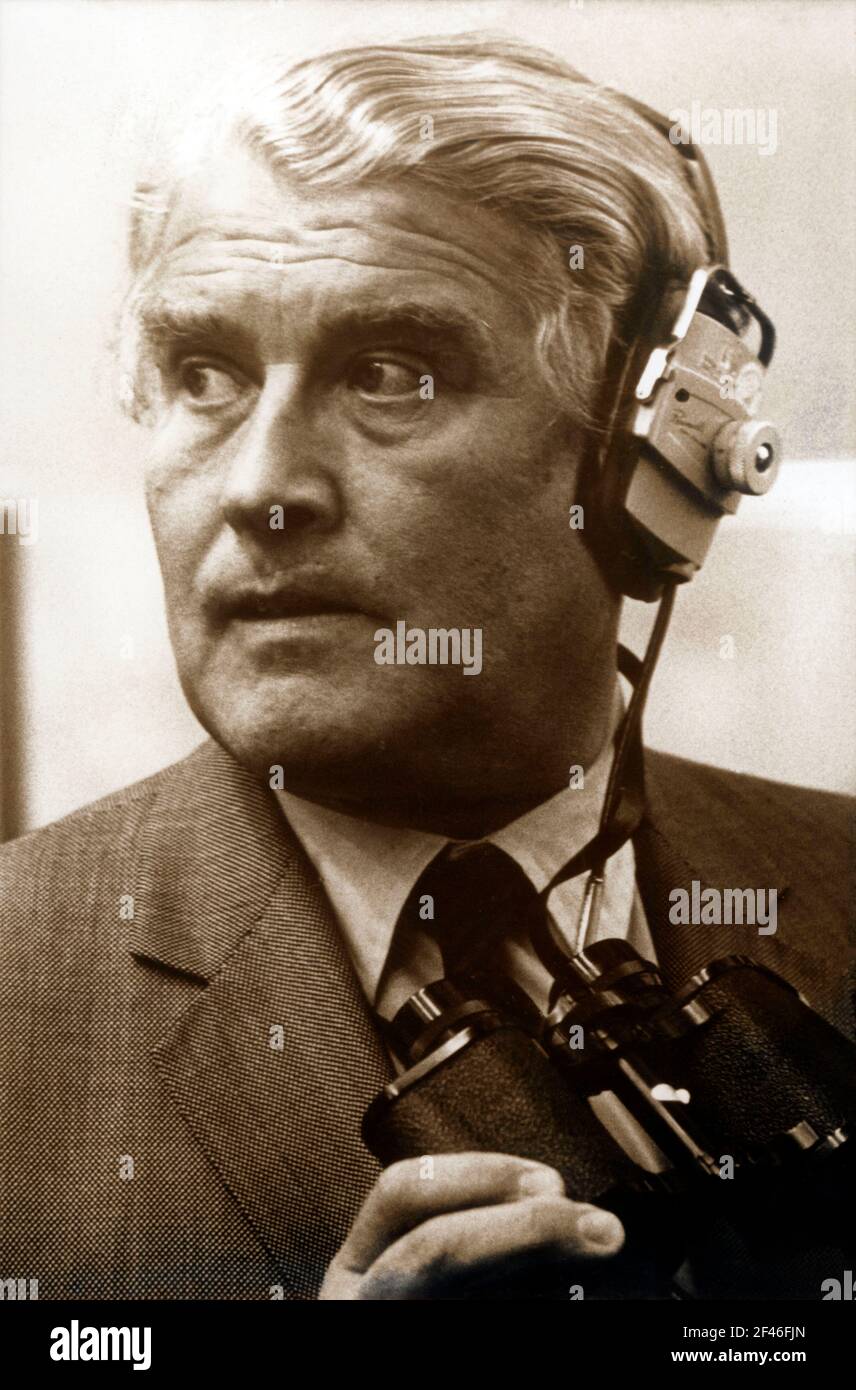 Wernher von Braun (1912-1977), ingeniero y mecánico aeroespacial estadounidense de origen alemán. Foto de stock