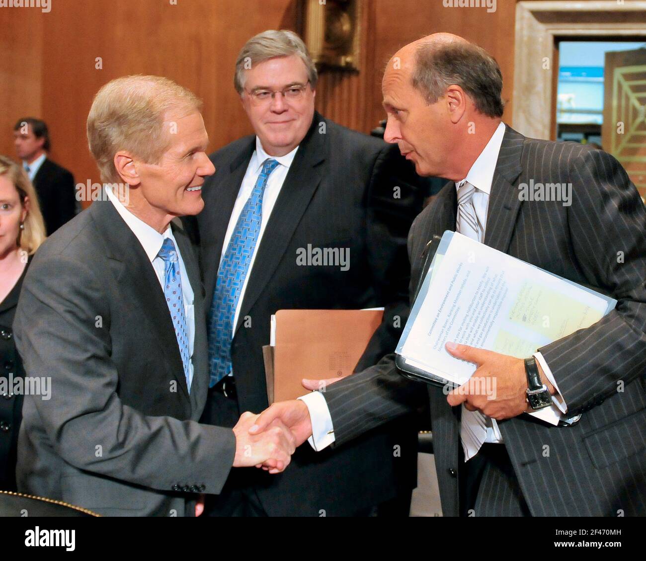 El Senador Bill Nelson (Demócrata de Florida) de los Estados Unidos, a