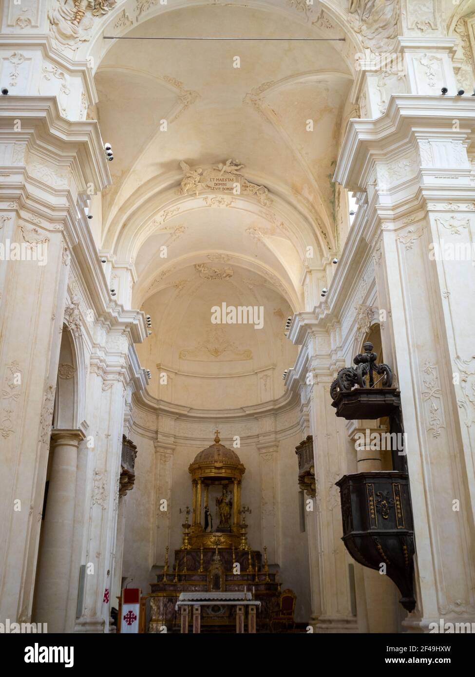 Interior Chiesa di San Domenico, Noto Foto de stock