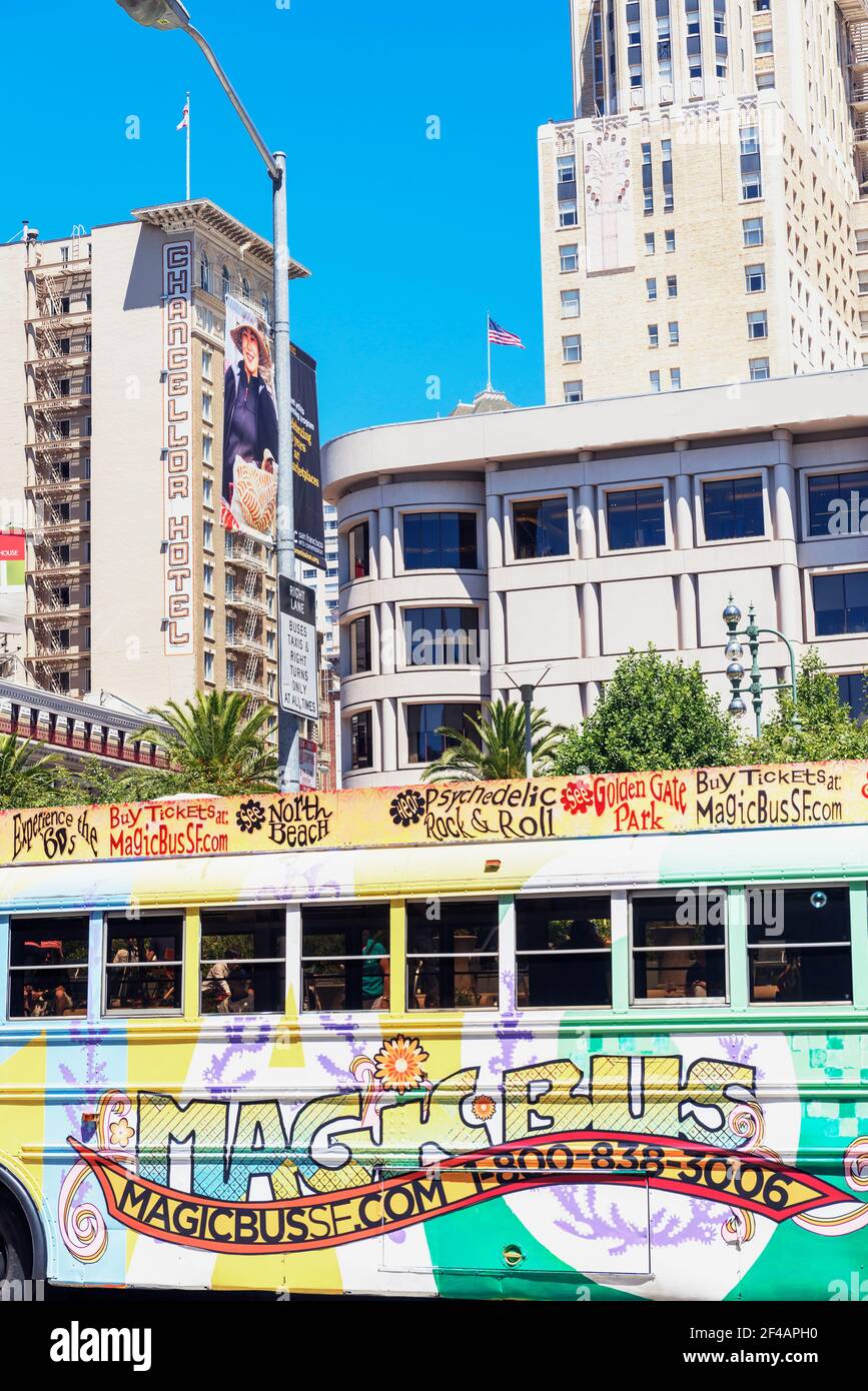 Union Square, en San Francisco, California, EE.UU. Foto de stock