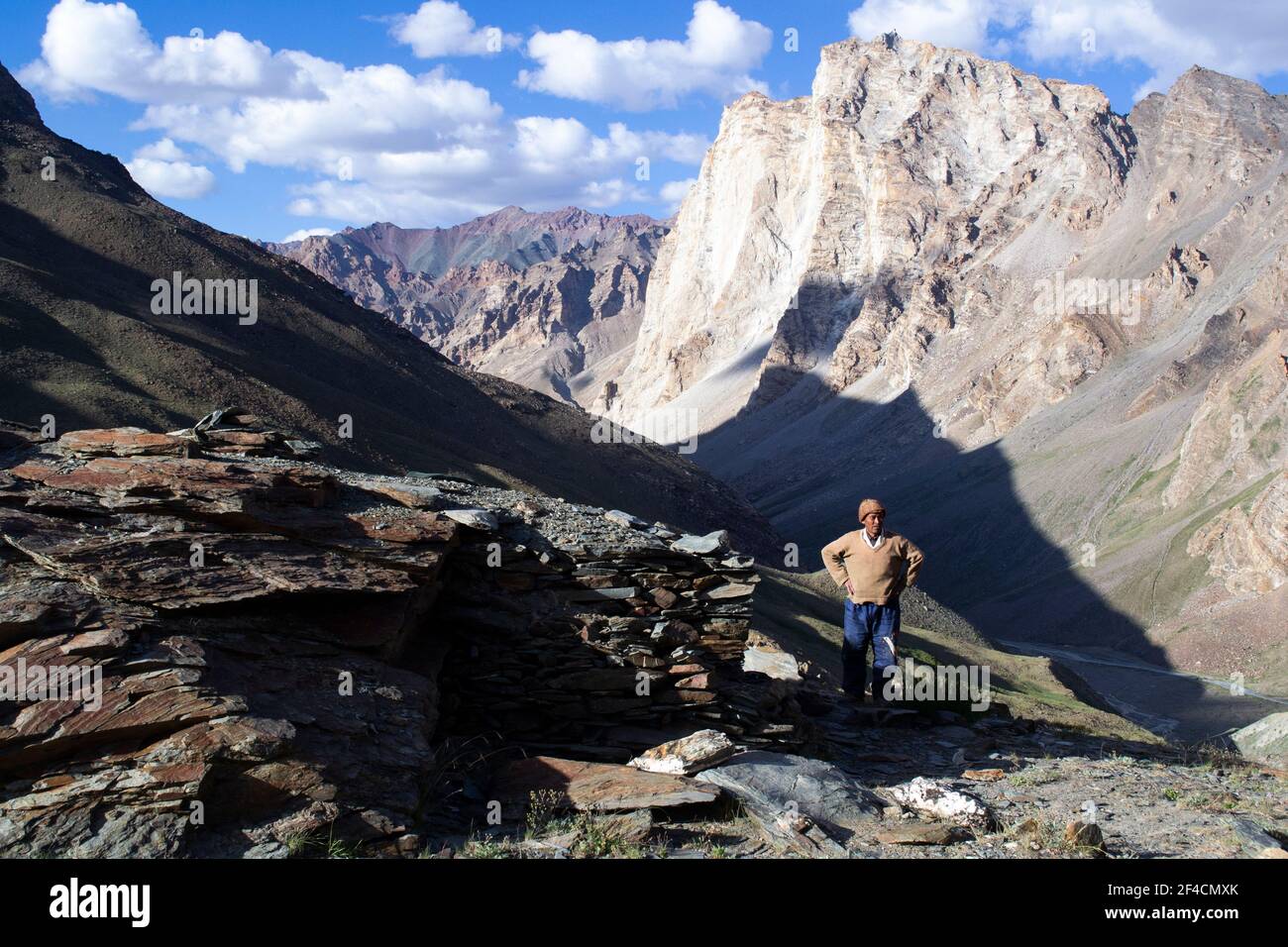 Zanskar, India. Día cinco de la caminata Darch-Padum Foto de stock