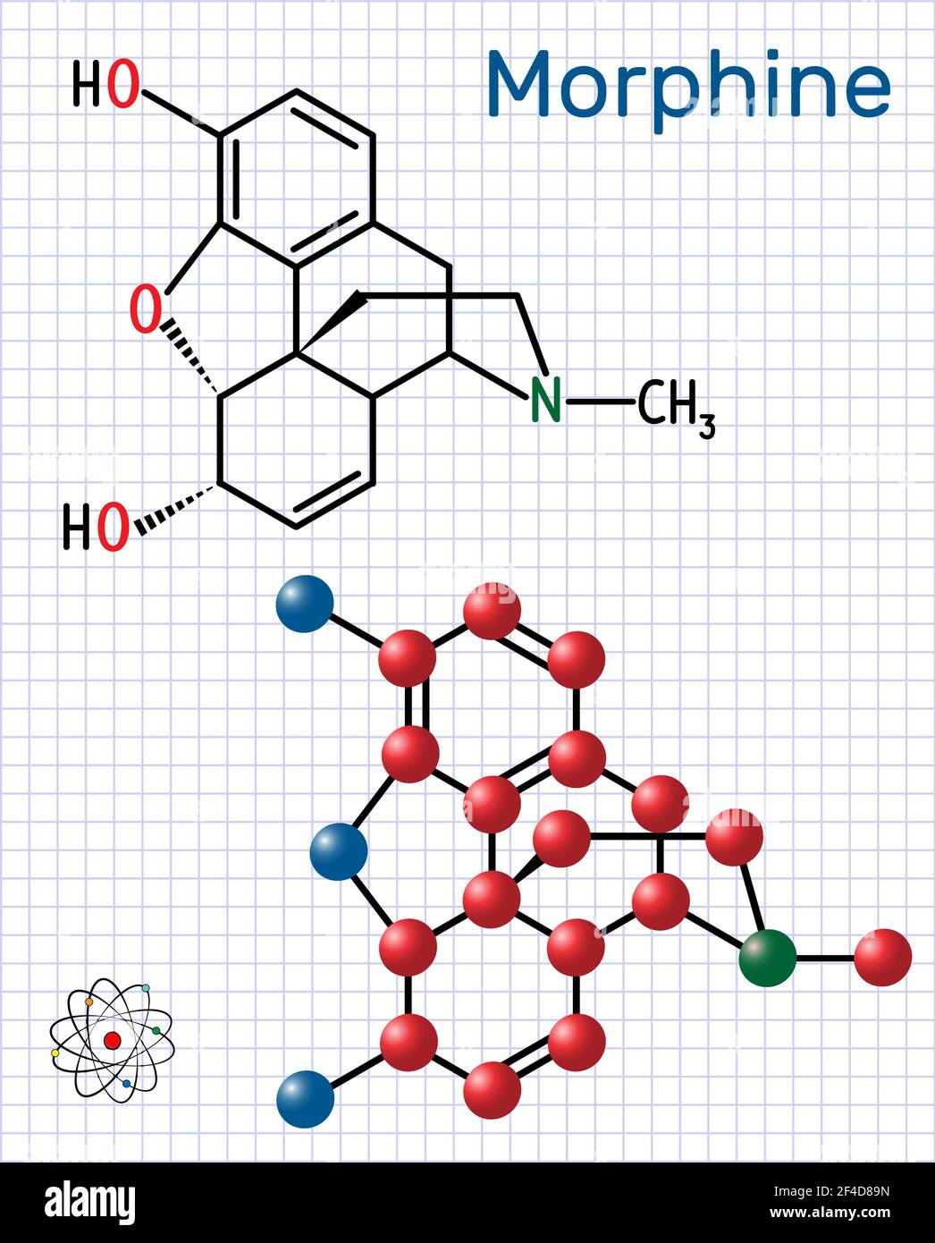 Morfina estrutura quimica Imágenes vectoriales de stock Alamy