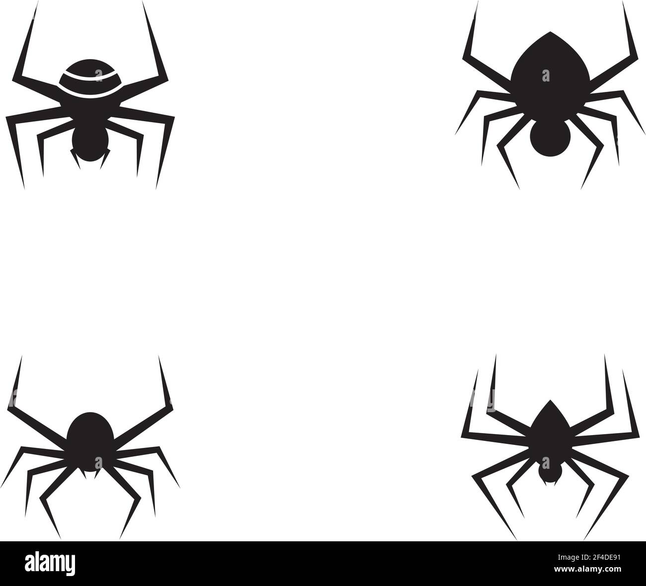 Diseño de ilustración de símbolo de araña Imagen Vector de stock - Alamy