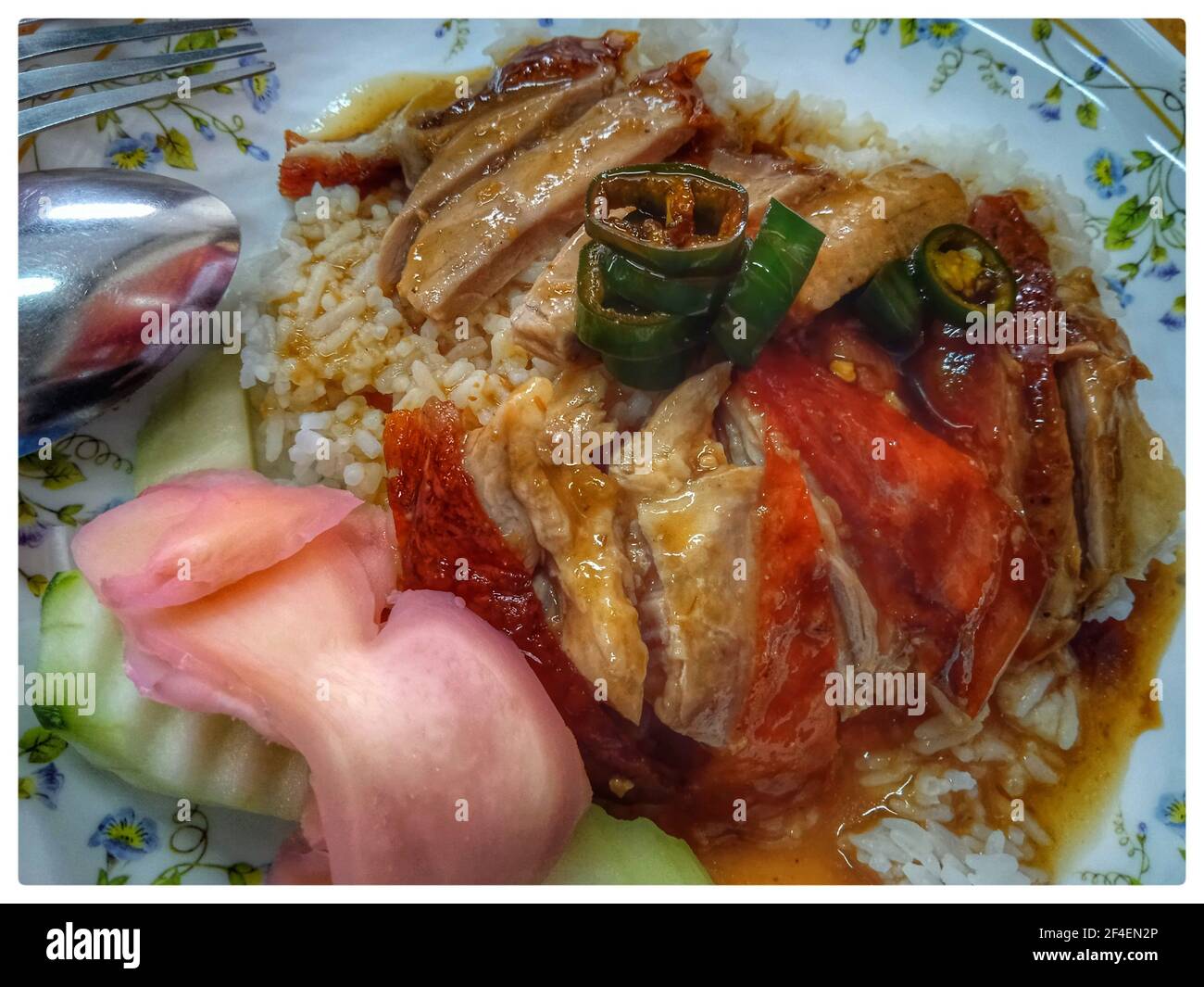 Deliciosa variedad de fotos de comida tailandesa Foto de stock