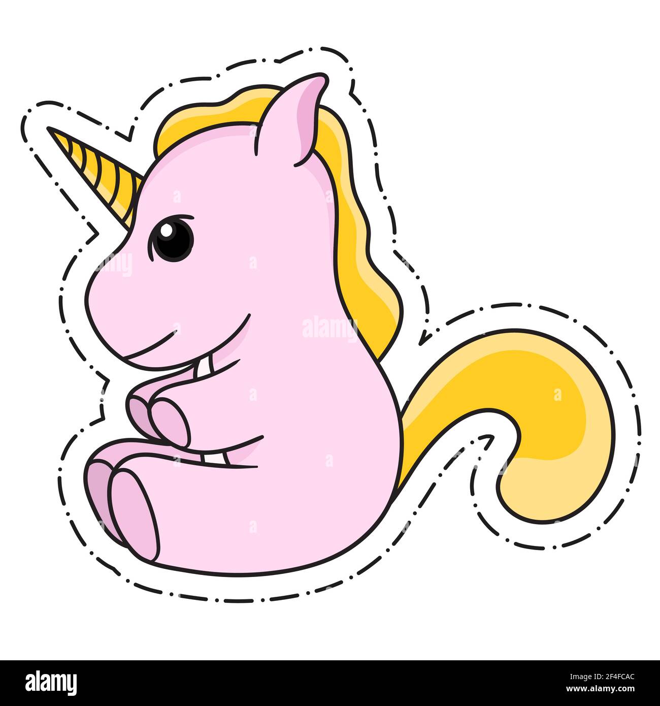 lindos dibujos de fideos kawaii de muñecas unicornio Imagen Vector de stock  - Alamy