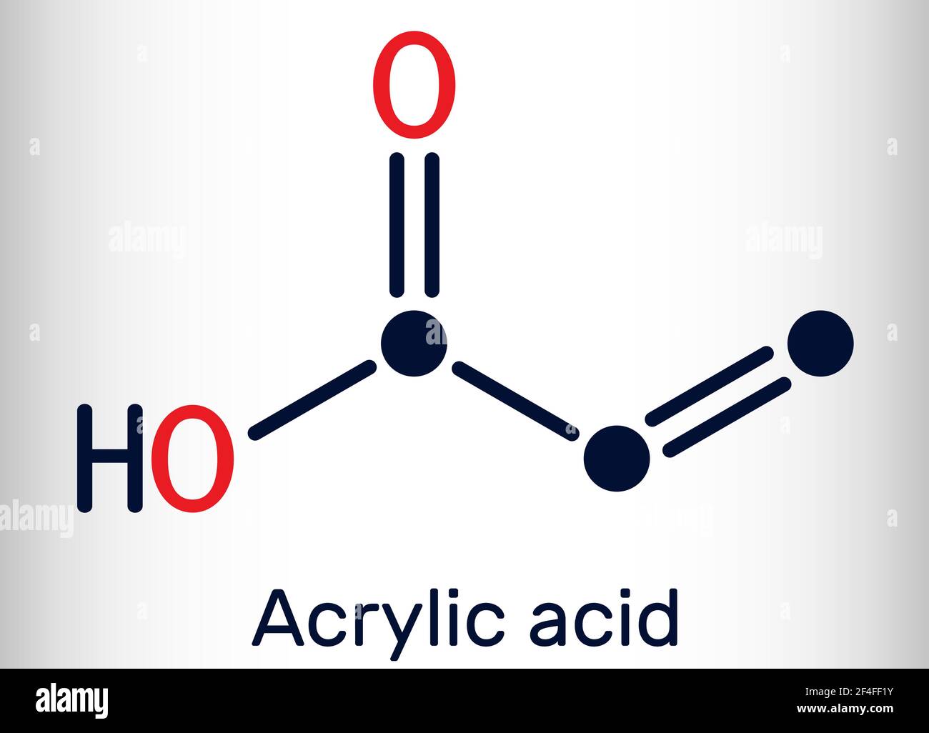 Ácido acrílico, molécula de ácido propenoico. Es ácido monocarboxílico no  saturado. Fórmula química esquelética. Ilustración vectorial Imagen Vector  de stock - Alamy