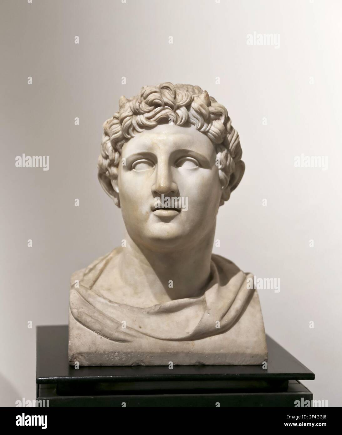 Demetrio I de Macedón, ( c.337-283 a.C.). Rey de Macedón. Busto de mármol de 1st céntimos. ANUNCIO. Villa dei Papyri, Herculano. Museo de Nápoles, Italia. Foto de stock