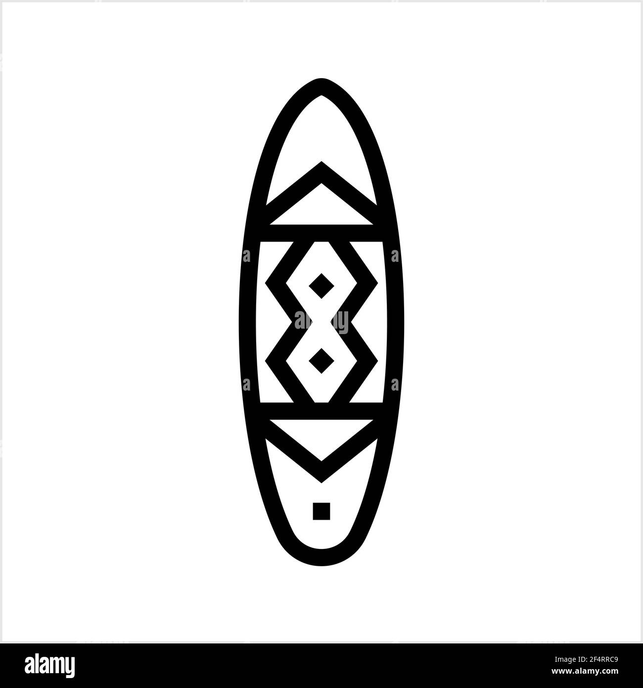 Icono de tabla de surf, icono de tabla de surf, icono de deportes acuáticos Ilustración de arte vectorial Ilustración del Vector