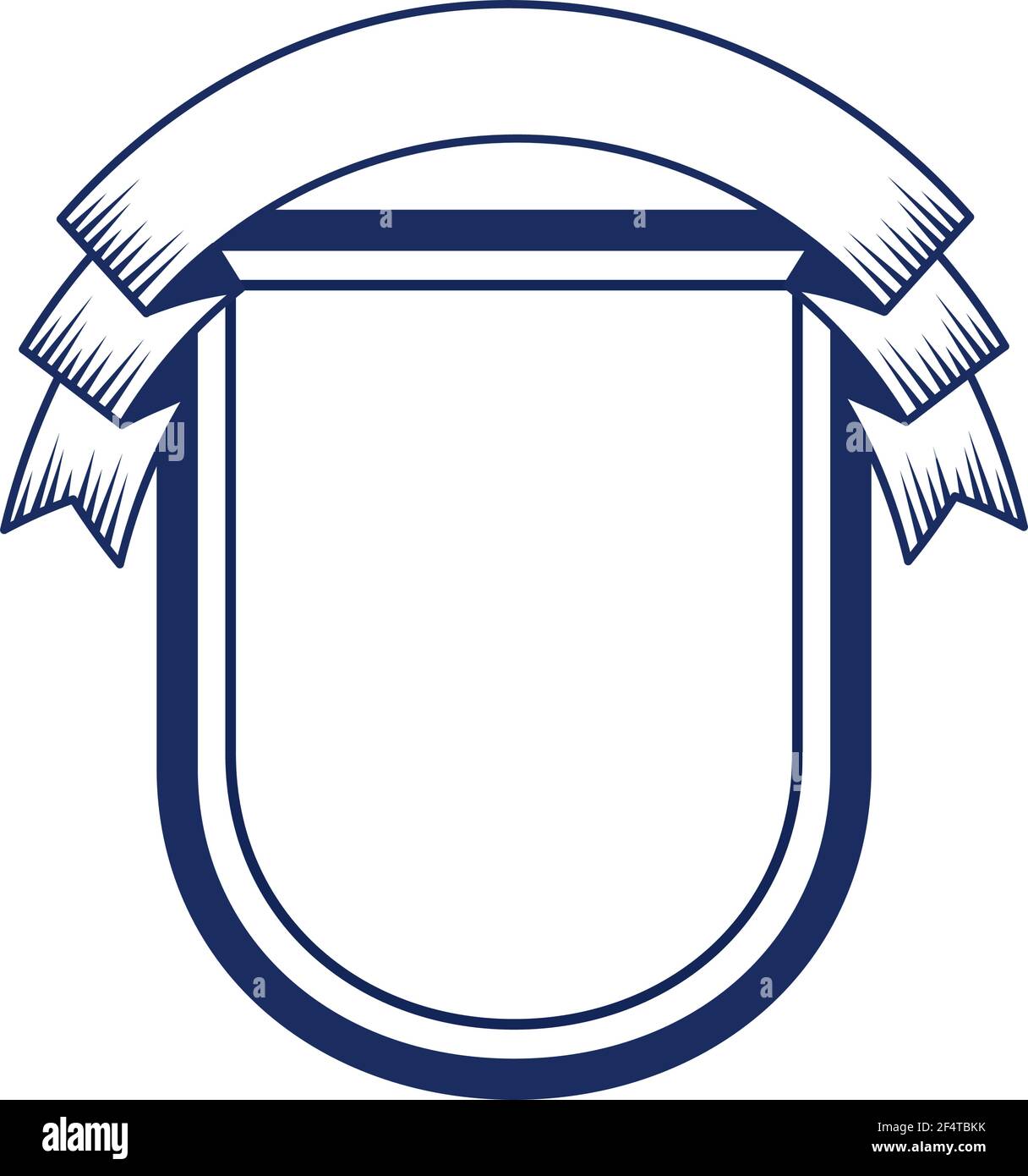 escudo y cinta emblema retro Imagen Vector de stock - Alamy