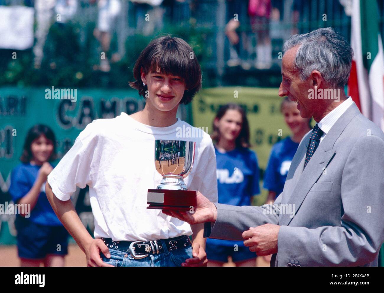 Jugador de tenis esloveno Krstulovic, 1995 Foto de stock