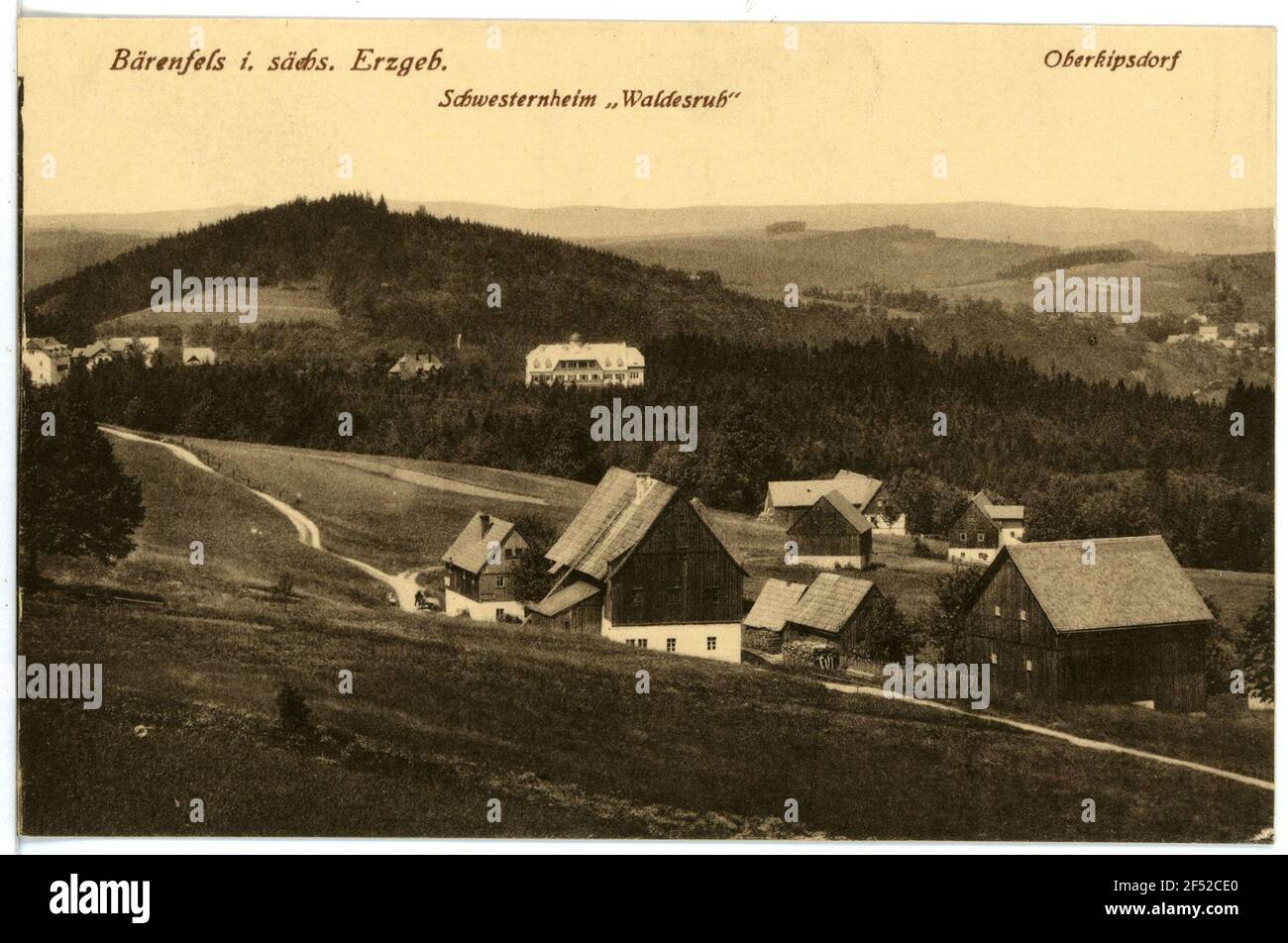 Schwesternheim Waldesruh, Oberkipsdorf Bärenfels. Schwesternheim 'Waldesruh', Oberkipsdorf Foto de stock