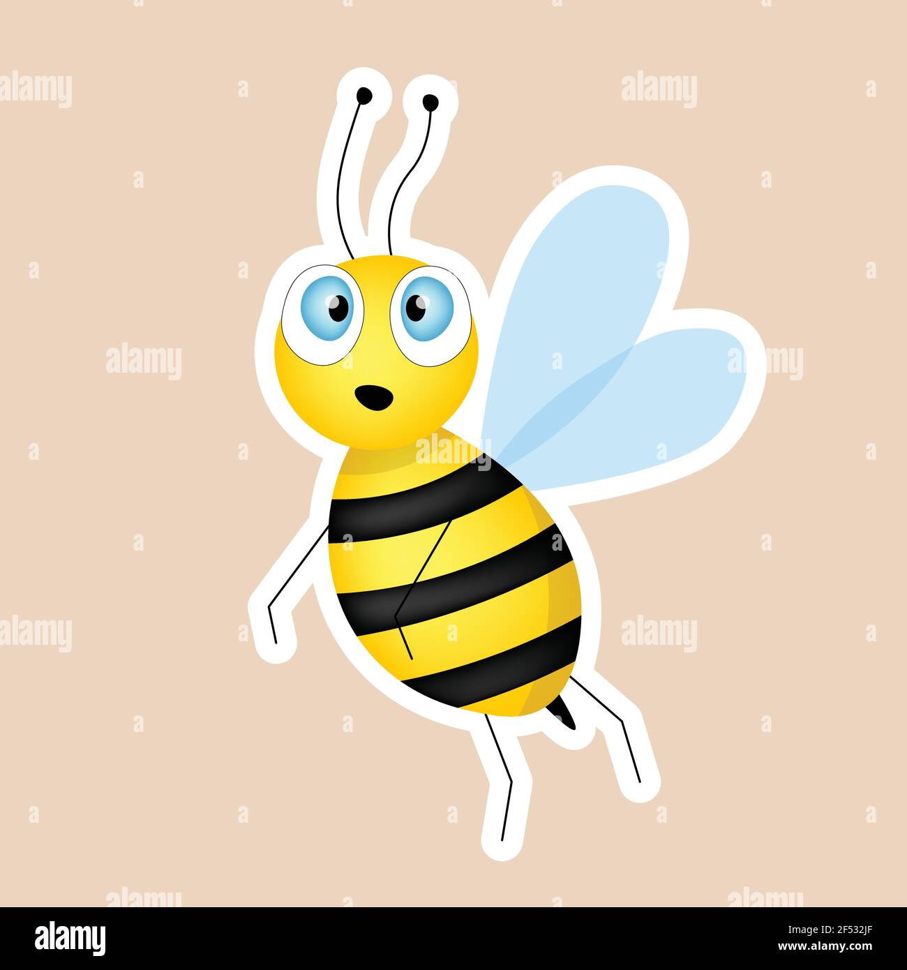 Las abejas y avispas plantilla