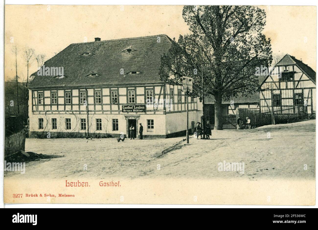 Gasthof Leuben. Gasthof Foto de stock