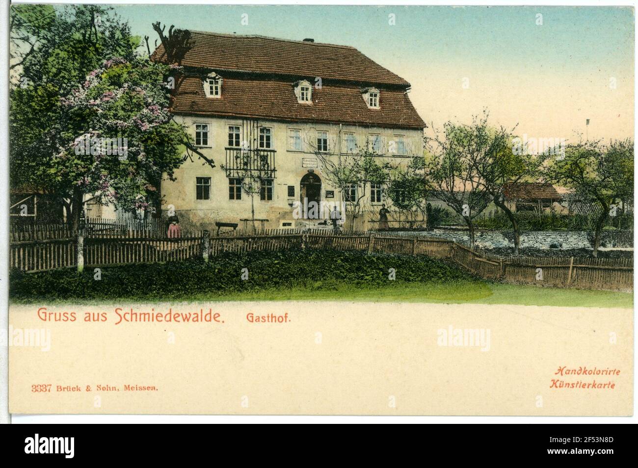 Gasthof Schmiedwalde. Inn Foto de stock