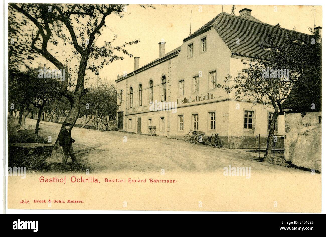 Gasthof Ockrilla. Inn Foto de stock