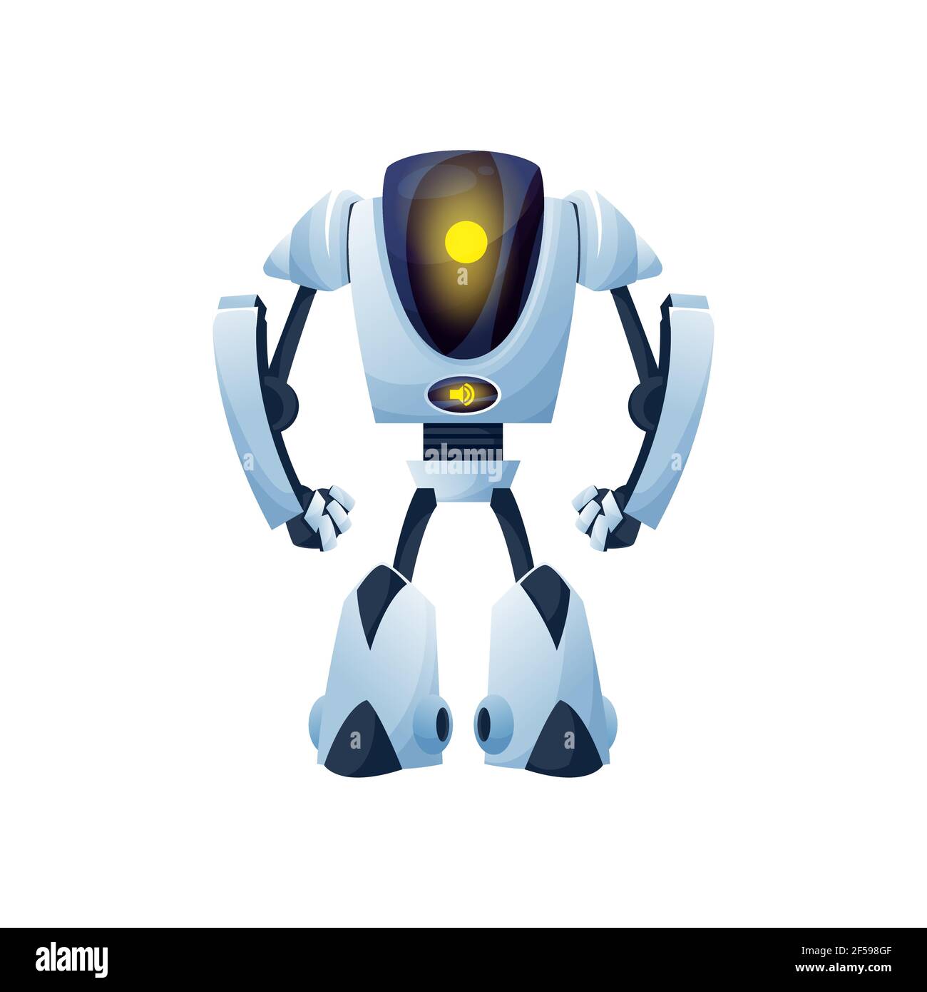 Robot con manos y piernas plegables aislar androide Imagen Vector de stock  - Alamy