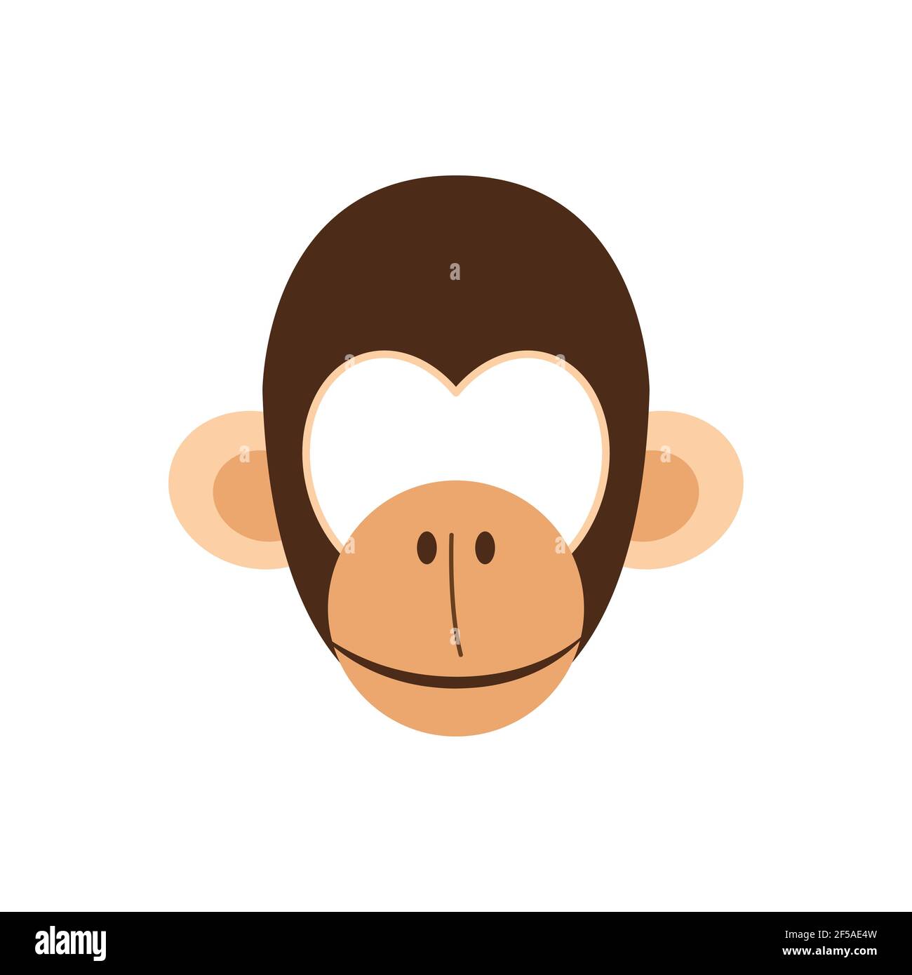 Sea un mono en la fiesta. Máscara. Ilustración vectorial aislada sobre  fondo blanco Imagen Vector de stock - Alamy