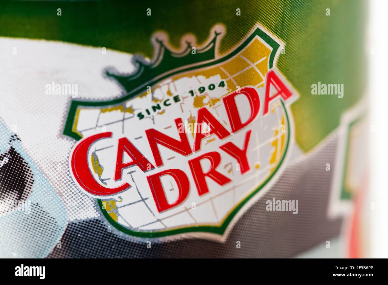 Canadá Dry Ginger Ale soda puede logo Fotografía de stock - Alamy