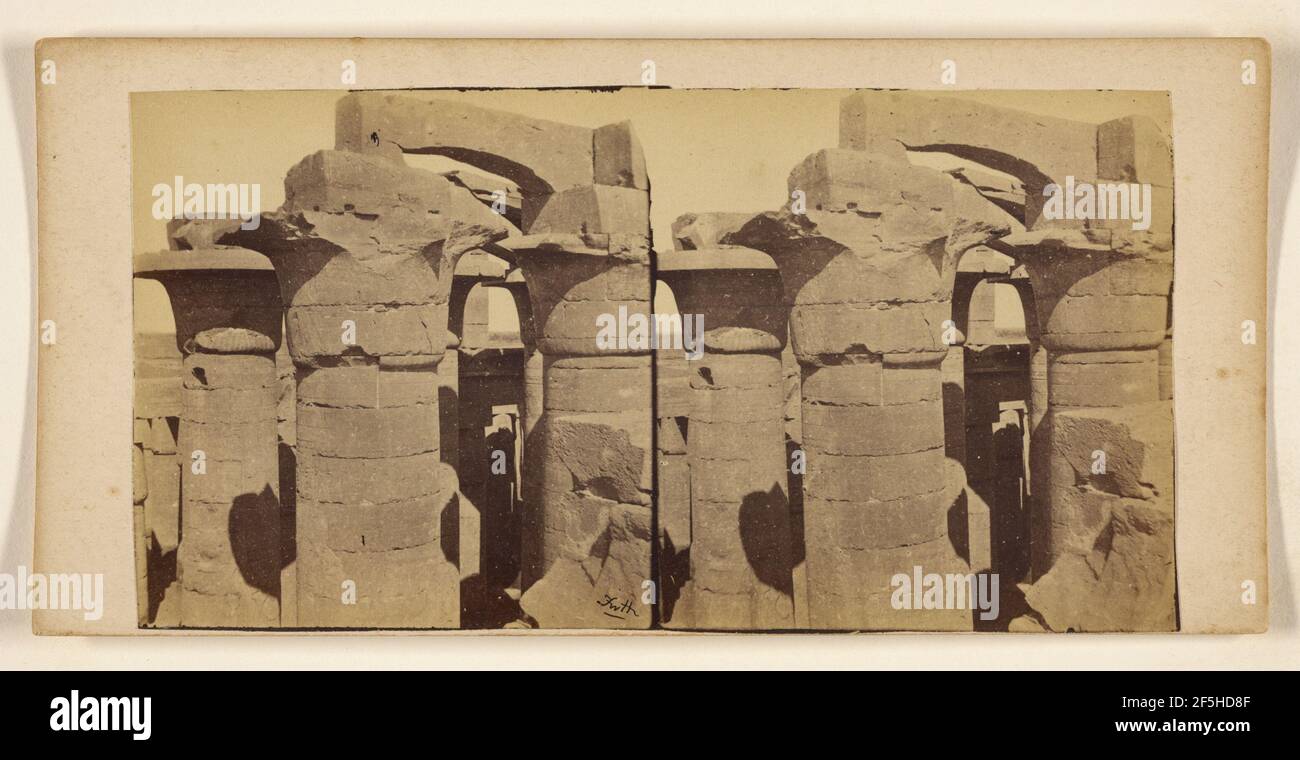 El Templo de Karnac. Tebas. Francis Frith (inglés, 1822 - 1898) Foto de stock