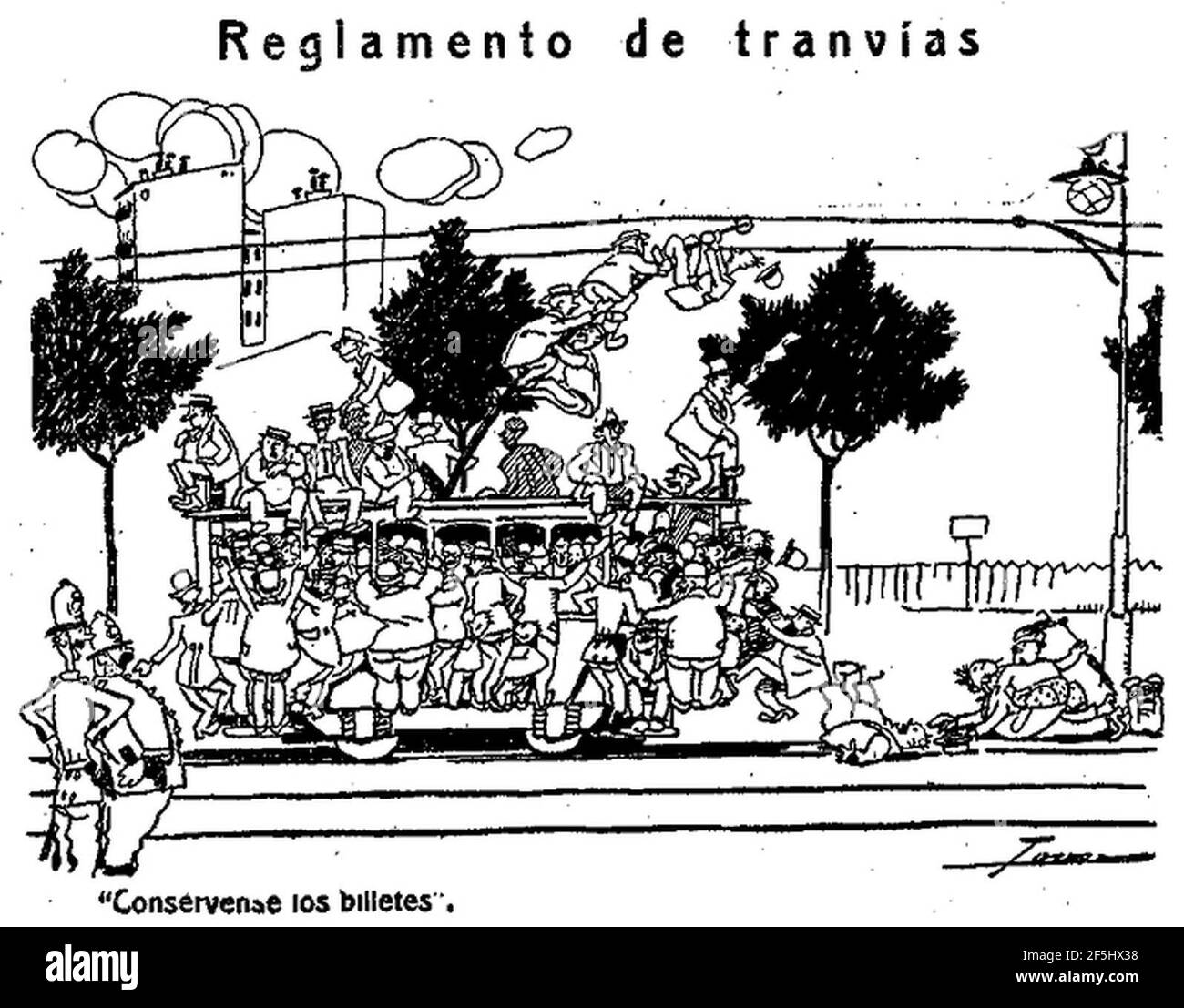 Reglamento de tranvías, de Tovar. Foto de stock