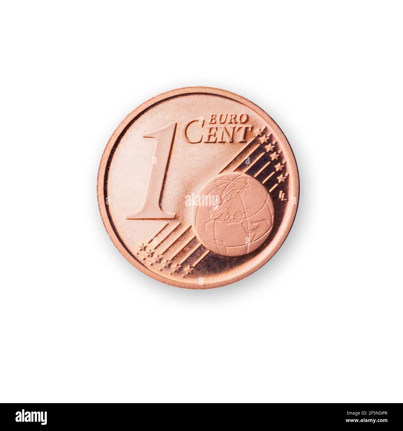 1 cent euromünze freigetstellt Foto de stock